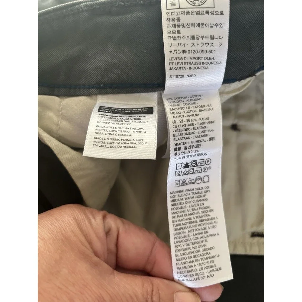 Levi’s XX Cargo Taper Pants 38x32 Gray Relaxed Straight Leg Stretch Workwear